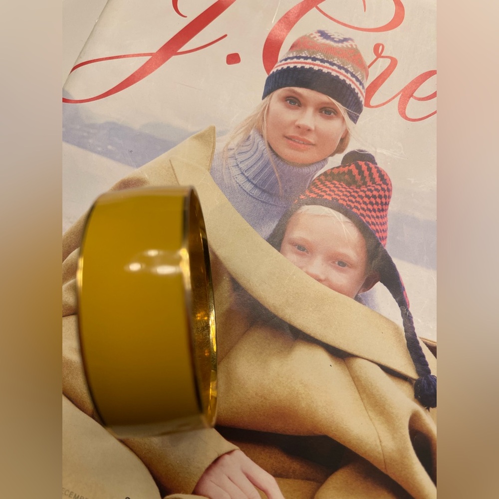 J. Crew Mustard and Gold Bangle Bracelet